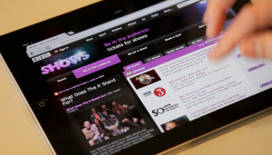 BBC Shows Tours and Events website on an ipad