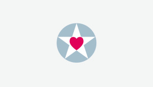 Gorgeous PR heart and star logo