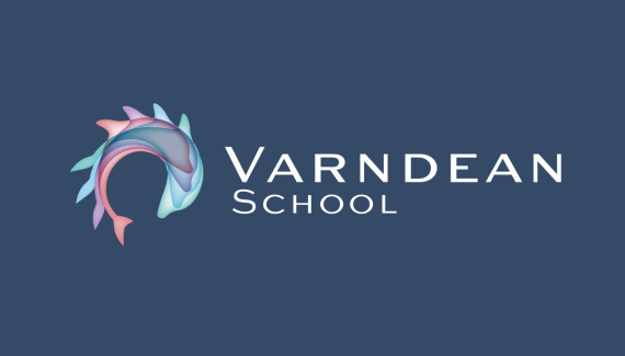 School Logo Design - Varndean School logo with name wordmark