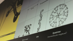 Wellington Academy Science wall featuring DNA and silicon crystal