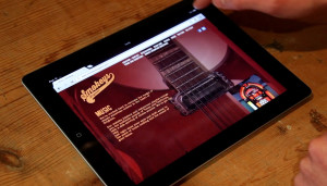 smokeys restaurant website page about music on ipad