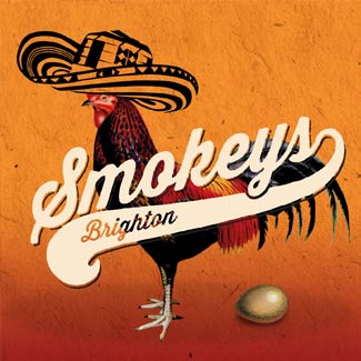 Thumbnail for Toop Studio's branding services link showing a chicken with a Mexican hat and the Smokeys Brighton logo