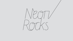 Logo design - upward tail version - for Neon Rocks Brighton PR agency