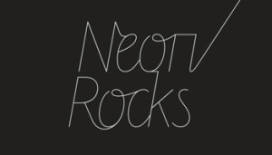 Logo design reversed version for Neon Rocks Brighton PR agency