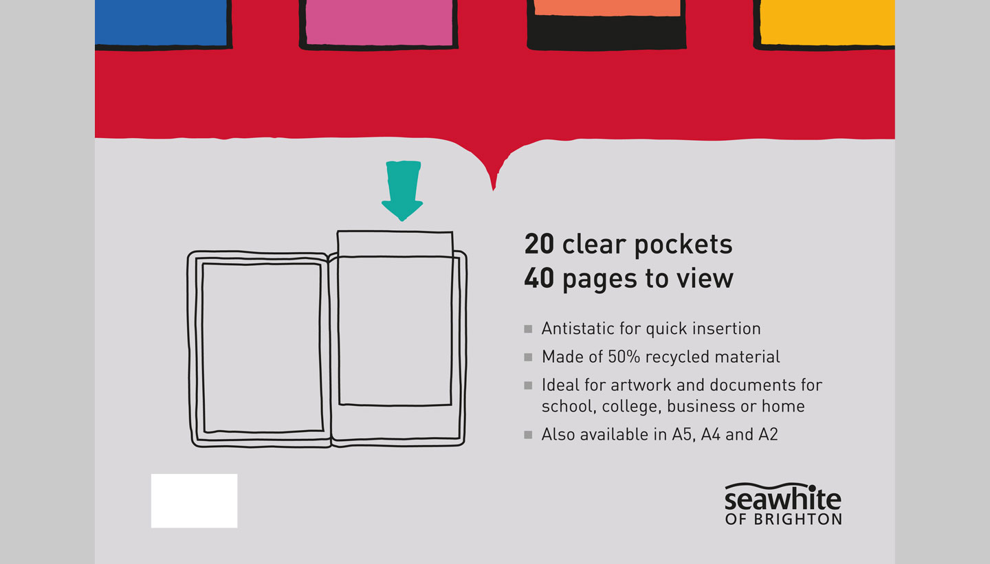 Seawhite viewbook packaging design showing diagram by toop studio