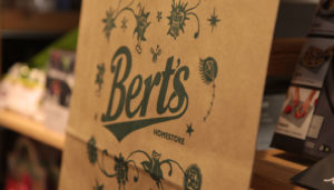 Store branding - Bert's Homestore Packaging design - Paper Bag