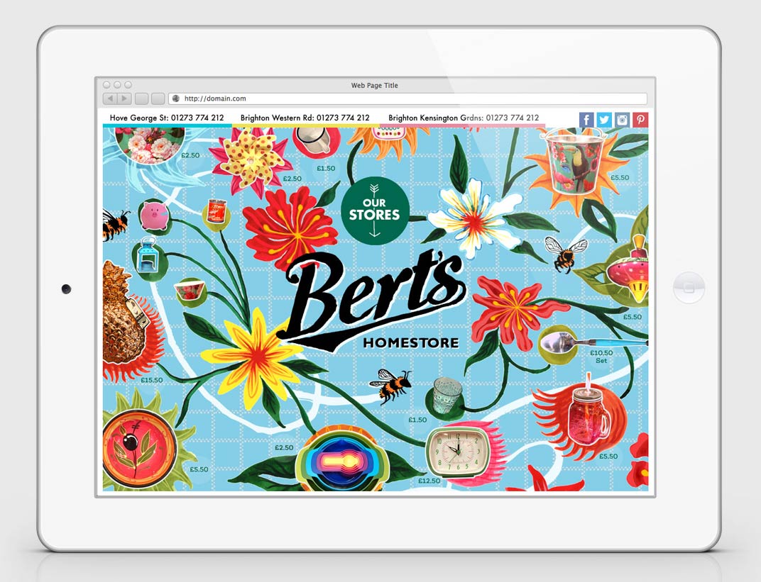 Berts - holding website design - Part of a brand refresh by Toop Studio