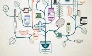 Georganics zero waste packaging graphic design product tree illustration Toop Studio