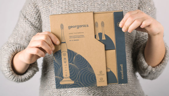 Georganics Sonic Toothbrush zero waste packaging design shadric toop