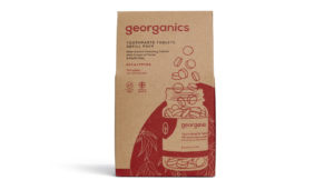 georganics zero waste packaging - toothpaste tablets graphic design shadric toop