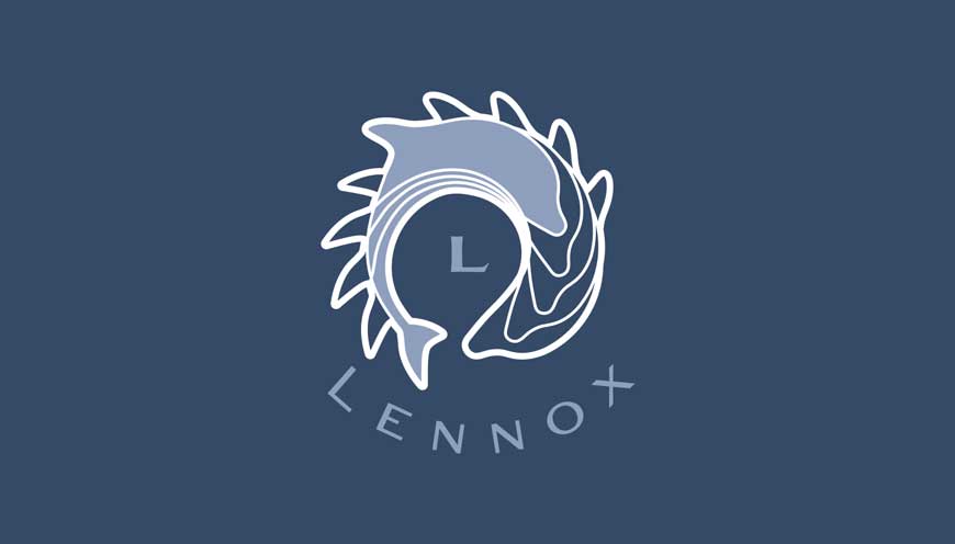 Varndean Lennox Logo with 5 dolphins - Toop Studio