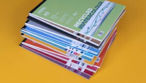 Seawhite Art Pads showing a stack of pads with recycled watercolour pad on the top of the pile - Packaging by Toop Studio