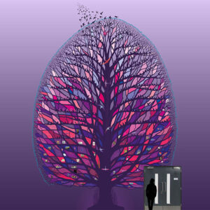 school wall art tips - Toop Studio blog - featured image showing large purple tree graphic