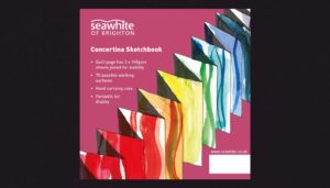 Seawhite packaging - Concertina Sketchbook Label - Toop Studio