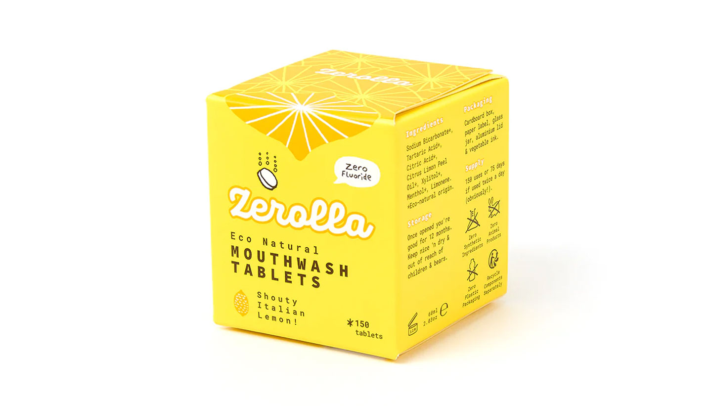 Zerolla branding & packaging - mouthwash tablets lemon - Toop Studio