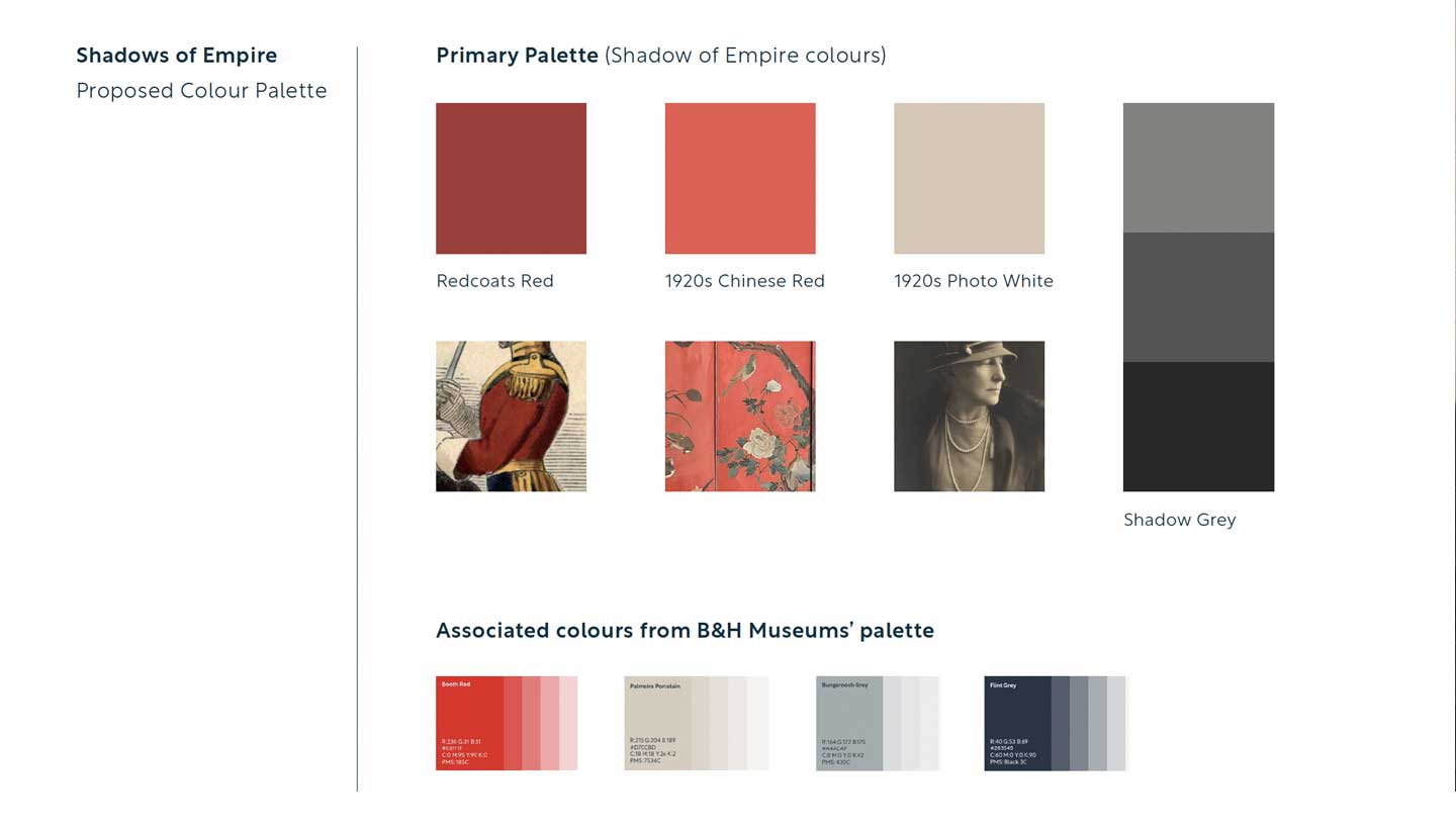 Shadows of Empire - Colour Palette 1 - Preston Manor - Brighton & Hove Museums - Toop Studio