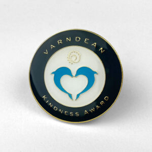 School Badges - Kindness Award with 2 dolphins making the shape of a heart - Toop Studio
