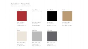 Tournay Godfrey Rebrand - Guidelines Primary Colour Palette - Toop Studio